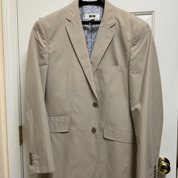 Joseph Abboud tan cotton blazer large - Picture 1 of 13